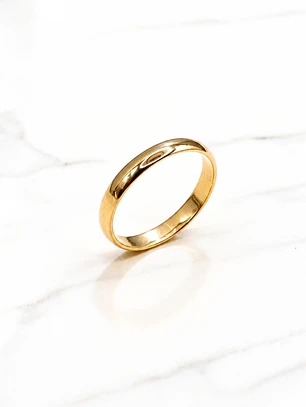 Argolla media caña 2 mm Oro 18k