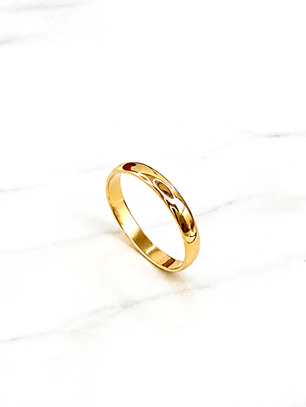 Argolla de matrimonio media caña 3 mm Oro 18k 