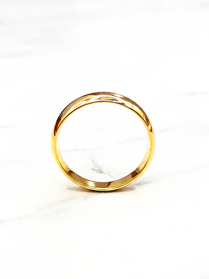 Argolla de matrimonio media caña 3 mm Oro 18k 