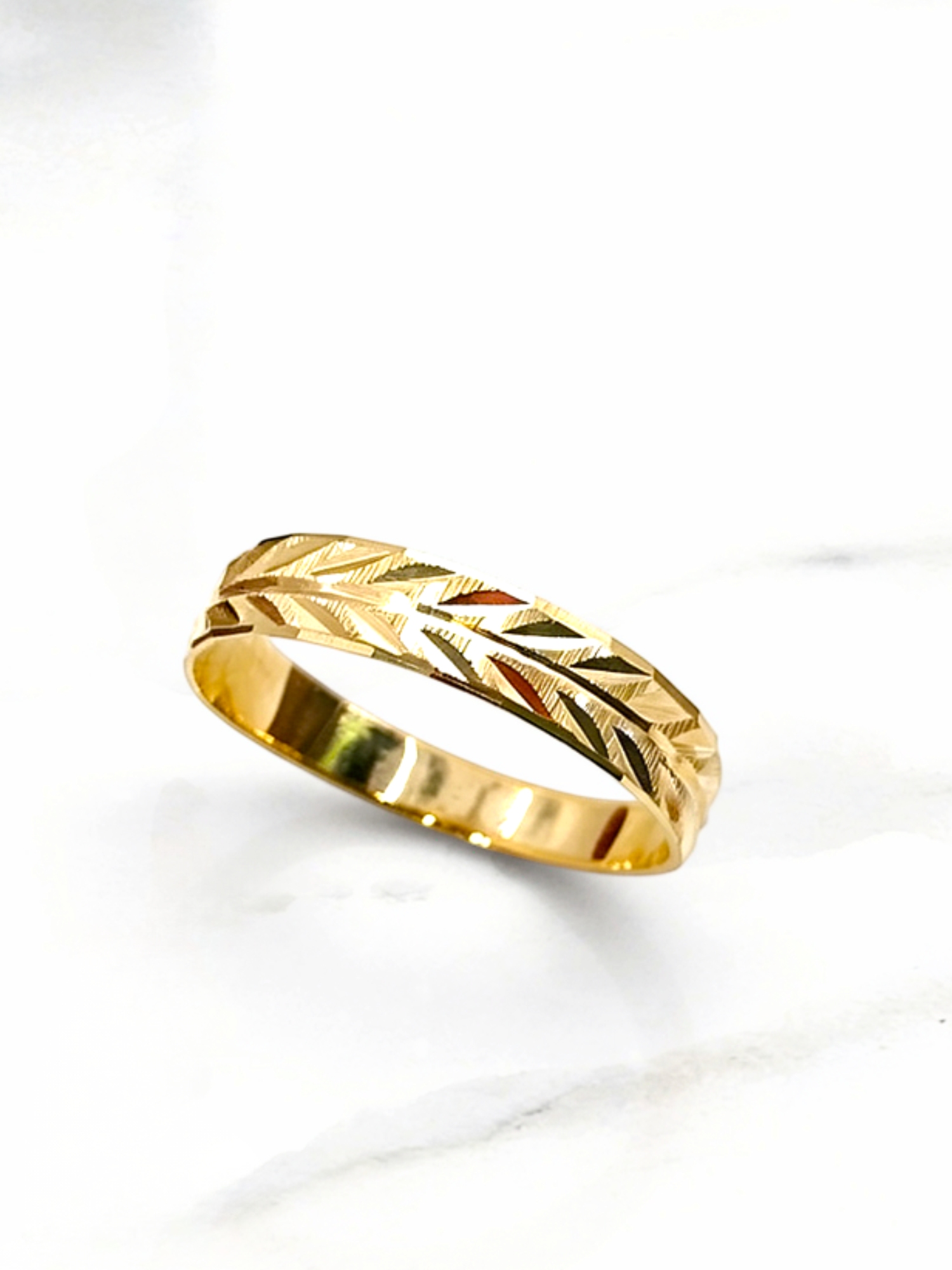 Argolla de matrimonio espiga 3 mm Oro 18k  5