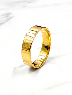 Argolla de matrimonio plana 4 mm Oro 18k 