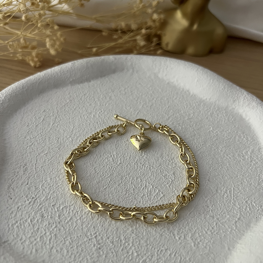 Pulsera doble corazon