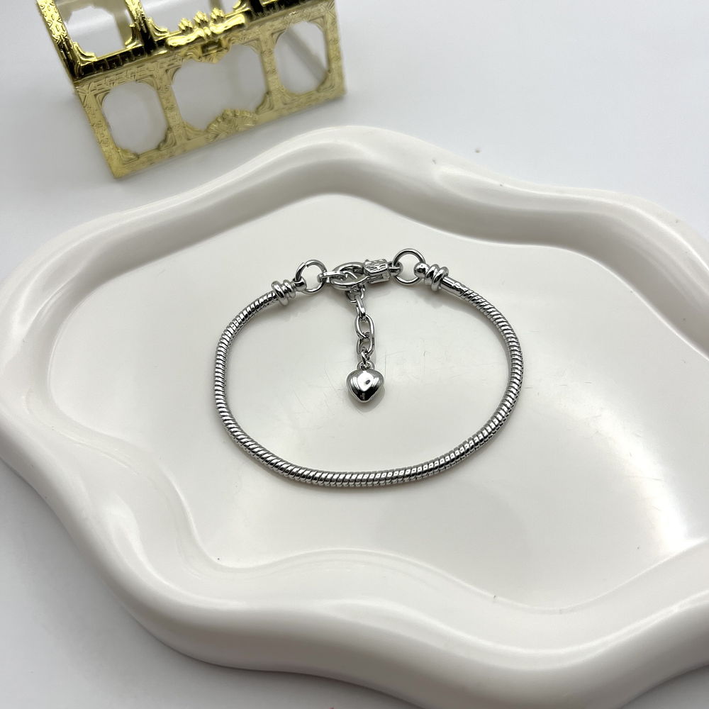 Pulso para charms plateado