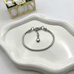 Pulso para charms plateado