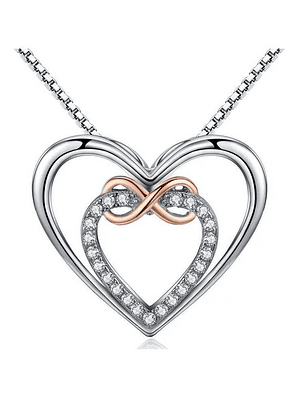 Collar Corazón Infinito Plata 925