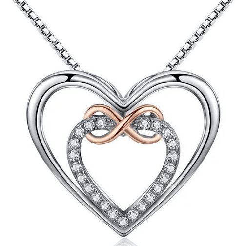 Collar Corazón Infinito Plata 925 1