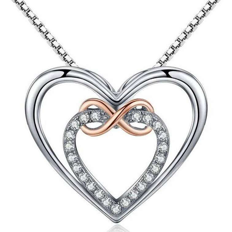 Collar Corazón Infinito Plata 925 1
