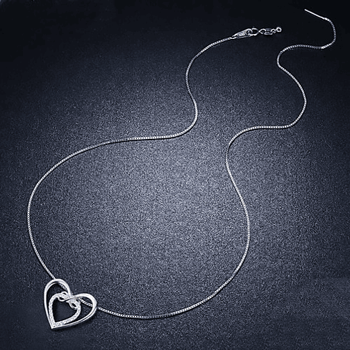 Collar Corazón Infinito Plata 925 5