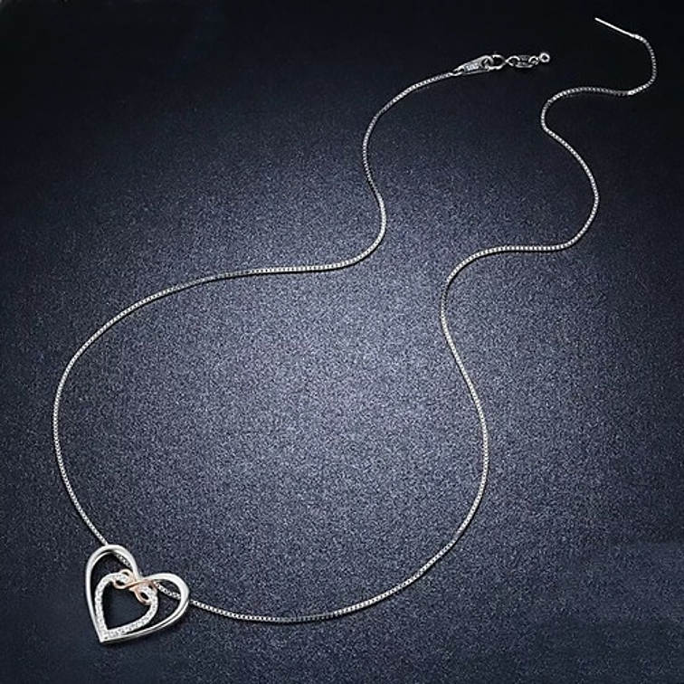Collar Corazón Infinito Plata 925 5