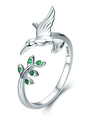 Anillo Colibri Picaflor Plata 925