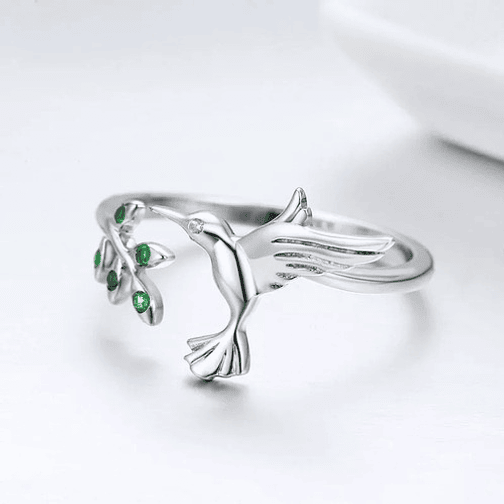 Anillo Colibri Picaflor Plata 925 2