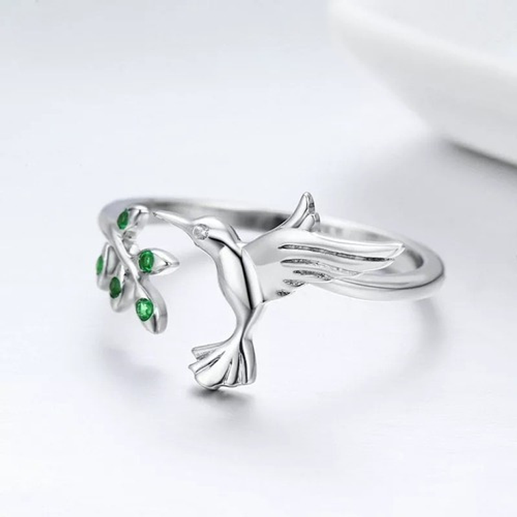 Anillo Colibri Picaflor Plata 925 2