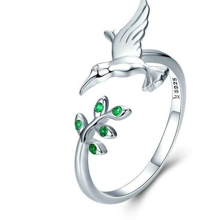 Anillo Colibri Picaflor Plata 925 4