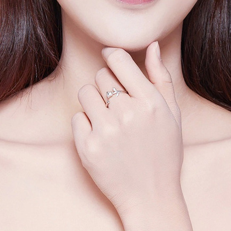 Anillo Rosa Plata 925 3