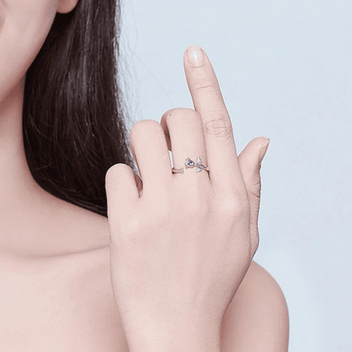 Anillo Rosa Plata 925 4