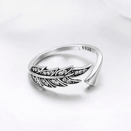 Anillo Griego de Hojas o Pluma Plata 925 3