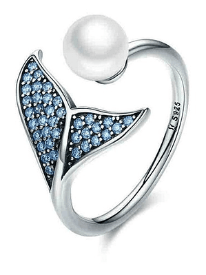 Anillo Perla y Cola de Sirena Plata 925