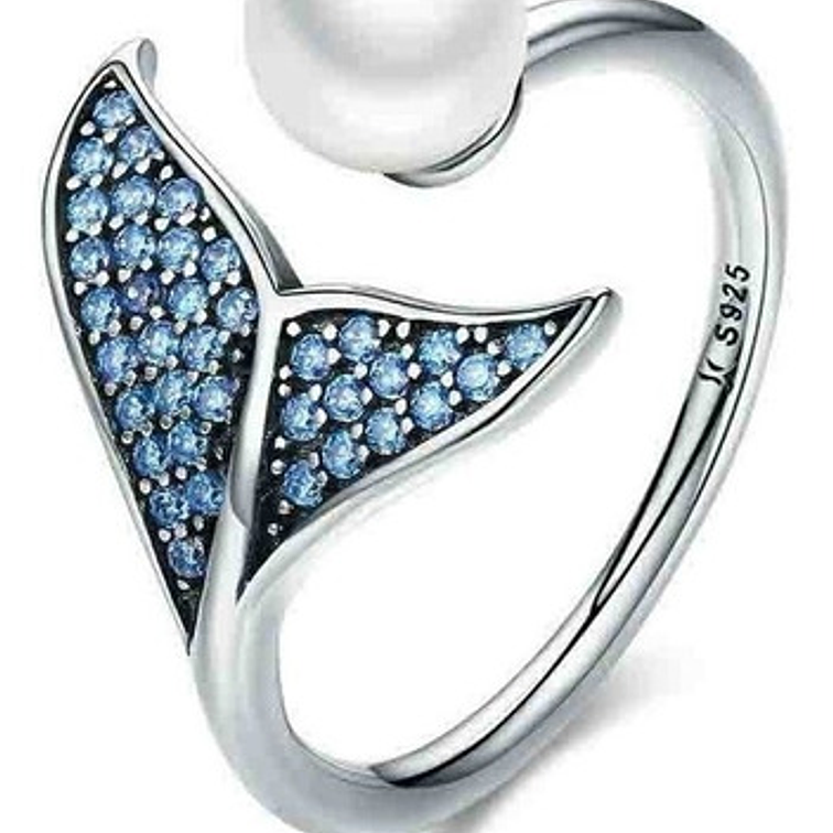 Anillo Perla y Cola de Sirena Plata 925 1