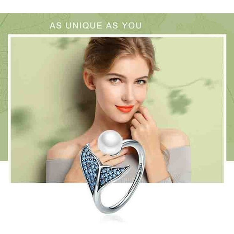 Anillo Perla y Cola de Sirena Plata 925 4