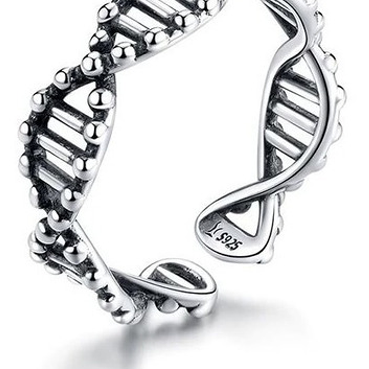 Anillo Modelo Adn Plata 925 1