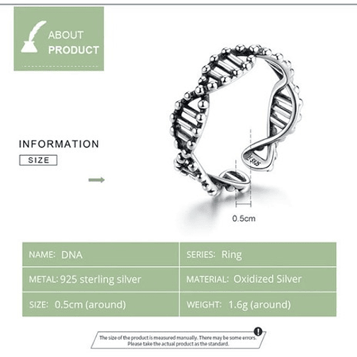 Anillo Modelo Adn Plata 925 4