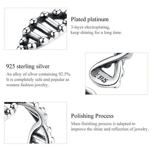 Anillo Modelo Adn Plata 925 5