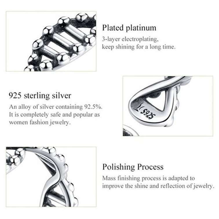 Anillo Modelo Adn Plata 925 5