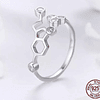 Anillo Molecula Serotonina Plata 925