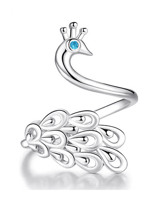 Anillo Pavo Real Plata 925