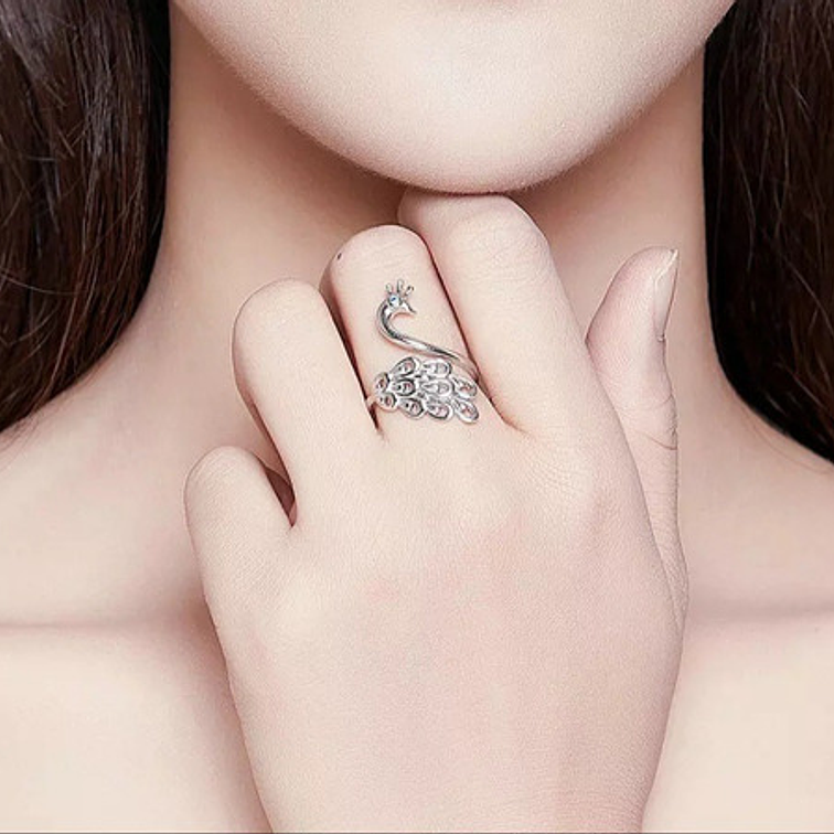 Anillo Pavo Real Plata 925 2