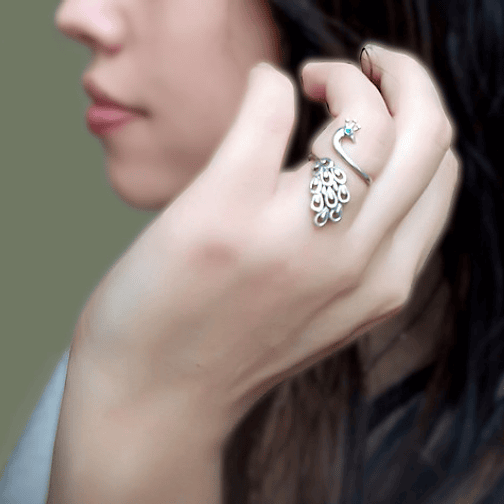 Anillo Pavo Real Plata 925 3
