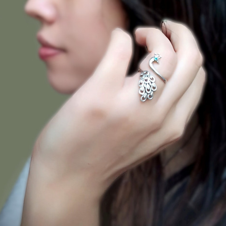 Anillo Pavo Real Plata 925 3