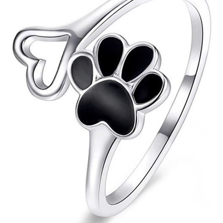 Anillo Patita y Corazon Plata 925 1