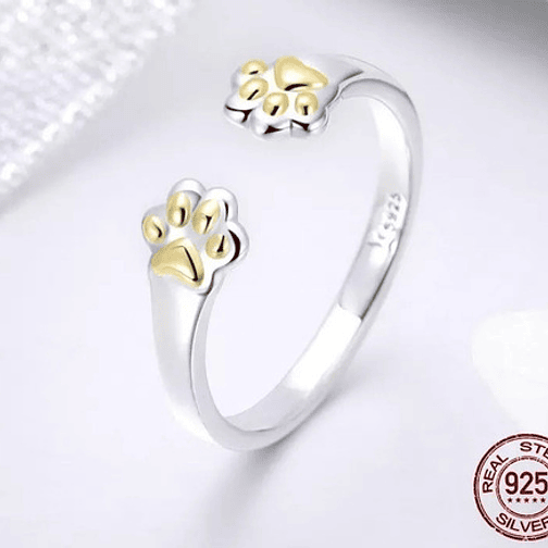 Anillo Patitas Gatito Plata 925 3