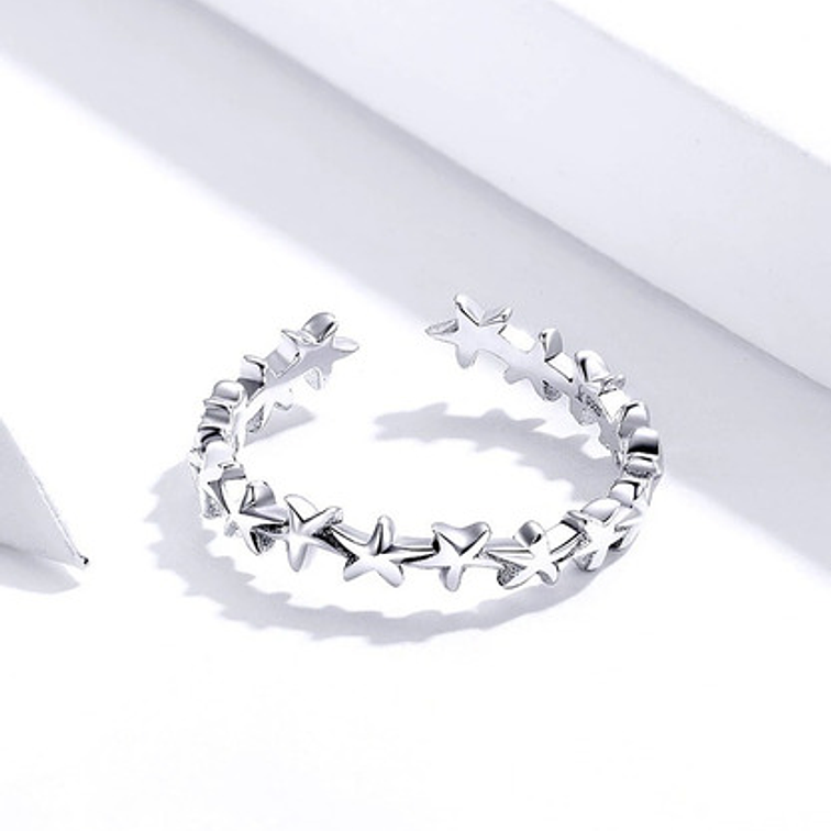 Anillo Estrellas de Mar Plata 925 2