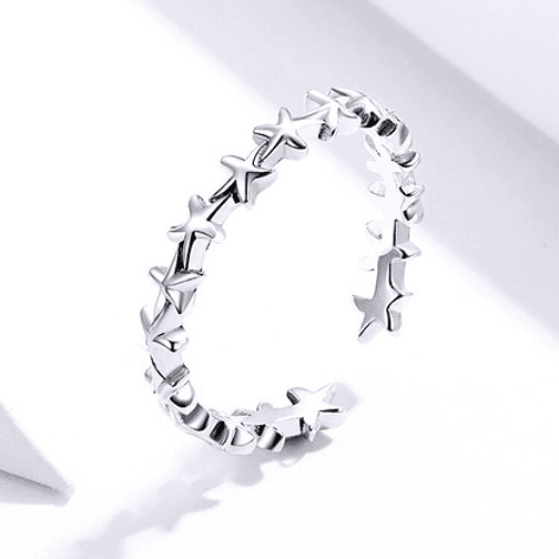Anillo Estrellas de Mar Plata 925 3