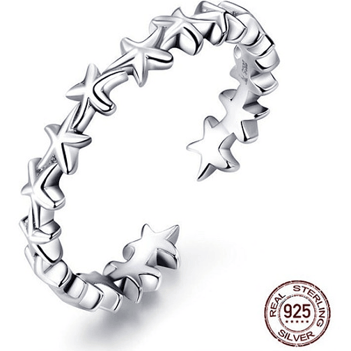Anillo Estrellas de Mar Plata 925 1