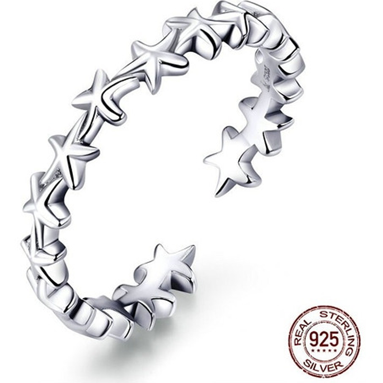 Anillo Estrellas de Mar Plata 925 1