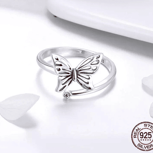 Anillo Mariposa Plata 925 2