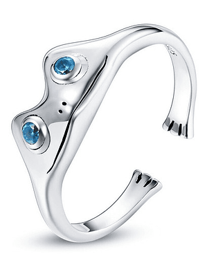 Anillo Rana Sapo Plata 925