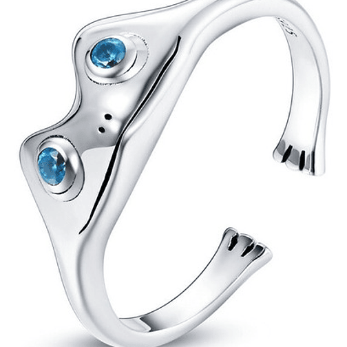 Anillo Rana Sapo Plata 925 1