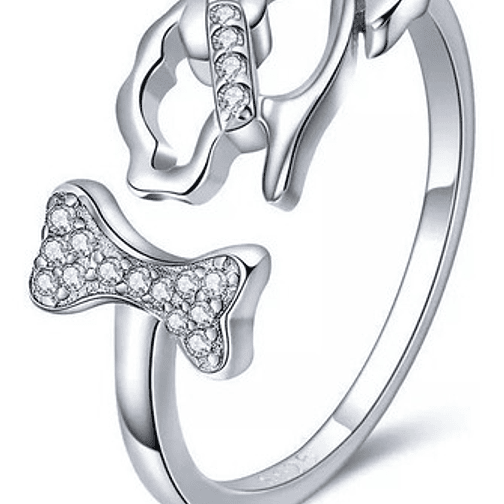 Anillo Perrito con Hueso Plata 925 1