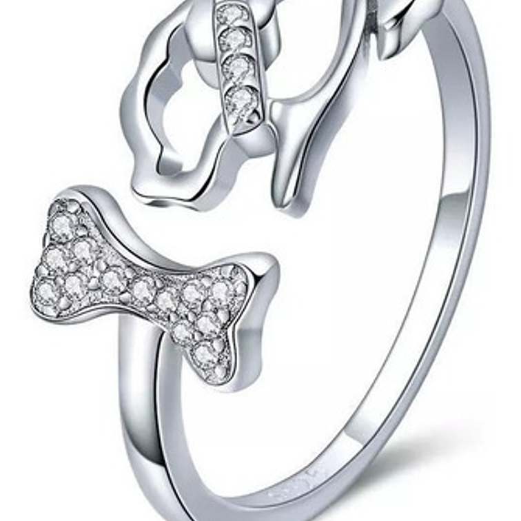 Anillo Perrito con Hueso Plata 925 1
