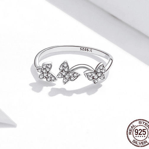 Anillo 3 Mariposas Plata 925 3