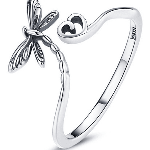 Anillo Mariposa Cola Corazon Libélula Plata 925 1