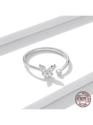 Anillo Mariposa Circon Plata 925