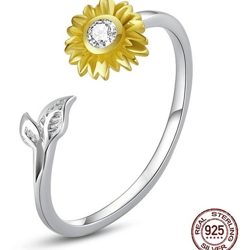 Anillo Girasol Plata 925 1