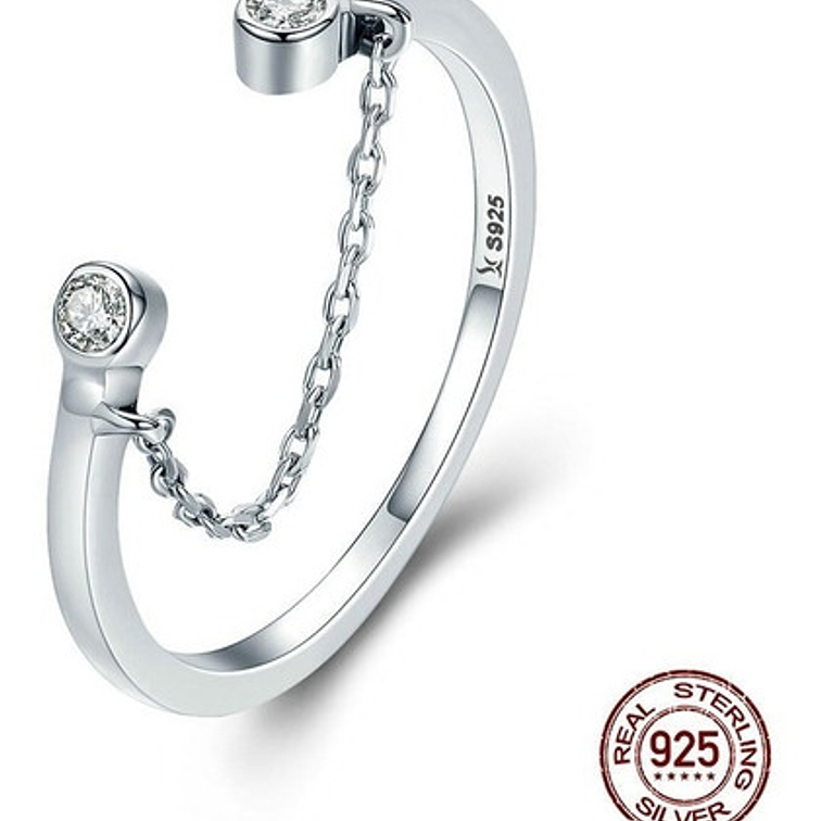 Anillo con Cadena Plata 925 1
