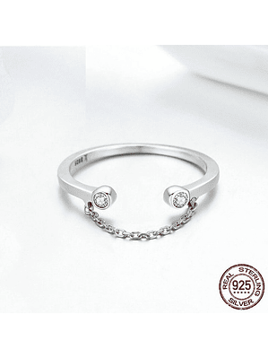 Anillo con Cadena Plata 925