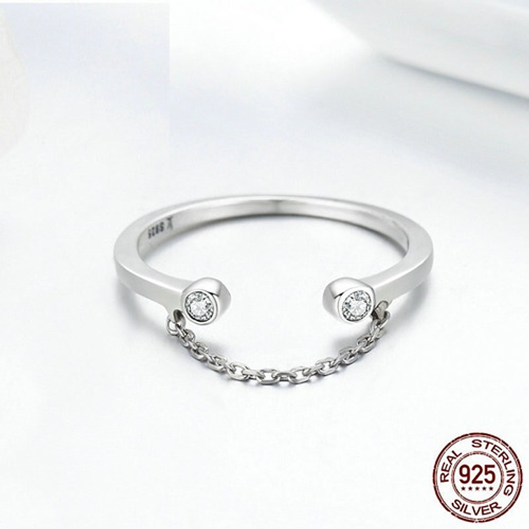 Anillo con Cadena Plata 925 2